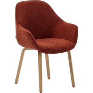Jídelní židle v terakotové barvě Aleli – Kave Home obraz