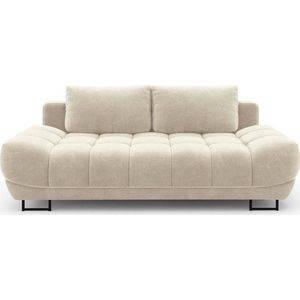 Béžová třímístná rozkládací pohovka se sametovým potahem Windsor & Co Sofas Cirrus obraz