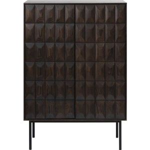 Tmavě hnědá skříňka 90x130 cm Latina – Unique Furniture obraz