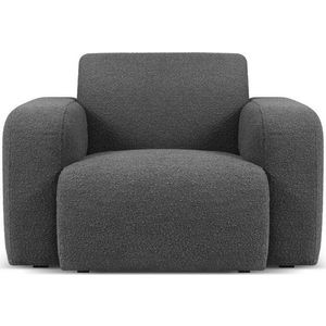 Tmavě šedé křeslo z textilie bouclé Molino – Micadoni Home obraz