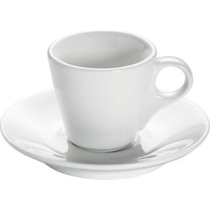 Bílý porcelánový hrnek s podšálkem Maxwell & Williams Basic Espresso, 70 ml obraz