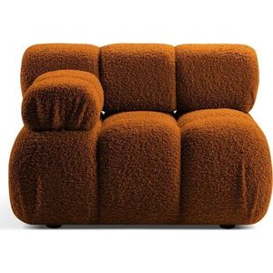 Oranžový modul pohovky z textilie bouclé (levý roh) Bellis – Micadoni Home obraz