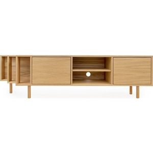 TV stolek v dekoru dubu v přírodní barvě 189x50x44 cm Shift – Woodman obraz