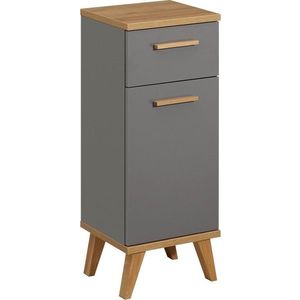 Šedá nízká koupelnová skříňka v dekoru dubu 35, 5x89, 5 cm Quickset 924 – Pelipal obraz