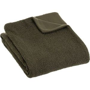 Zelená deka s beránkem 130x160 cm Sherpa Bouclé – Casa Selección obraz