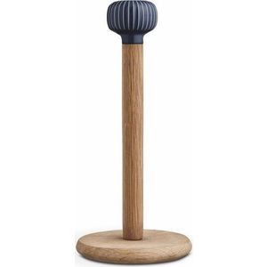 Stojan na papírové utěrky z dubového dřeva s tmavě modrým detailem z porcelánu Kähler Design Hammershoi obraz