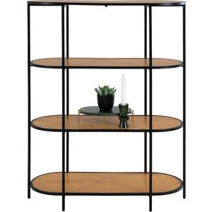 Černá knihovna v dekoru dubu 36x111 cm Vita - House Nordic obraz