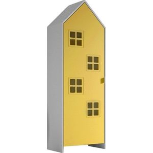 Bílo-žlutá dětská šatní skříň 58x172x37 cm Casami Bruges – Vipack obraz