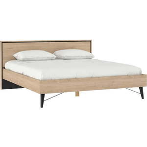 Dvoulůžková postel v dekoru dubu s roštem 180x200 cm v přírodní barvě Ry – Tvilum obraz