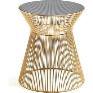 Kulatý odkládací stolek se skleněnou deskou ø 40 cm Jolene – Kave Home obraz