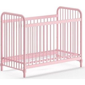 Růžová kovová postýlka 60x120 cm BRONXX – Vipack obraz