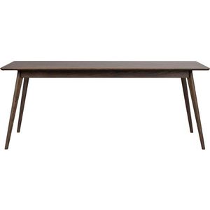 Tmavě hnědý rozkládací jídelní stůl v dekoru dubu 90x190 cm Yumi – Rowico obraz