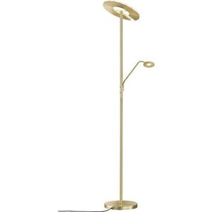 LED stmívatelná stojací lampa ve zlaté barvě (výška 180 cm) Dent – Fischer & Honsel obraz