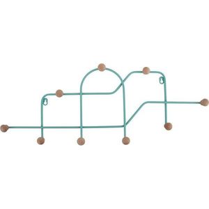 Tyrkysový kovový nástěnný věšák 71 cm Maze – PT LIVING obraz