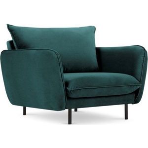 Petrolejově zelené sametové křeslo Cosmopolitan Design Vienna obraz
