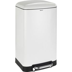 Bílý pedálový odpadkový koš Wenko, 30 l obraz