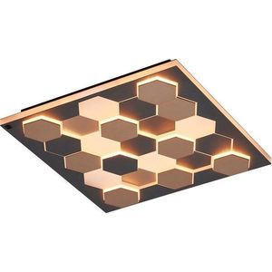 Černé LED stropní svítidlo s hlasovým ovládáním/s ovládáním pomocí mobilní aplikace s kovovým stínidlem 55x55 cm Cifavo – CINQUE obraz