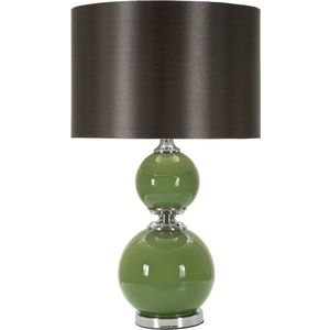Zeleno-šedá stolní lampa s textilním stínidlem (výška 65 cm) Eva – Mauro Ferretti obraz