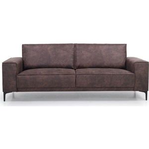 Hnědá pohovka z imitace kůže 224 cm Copenhagen – Scandic obraz