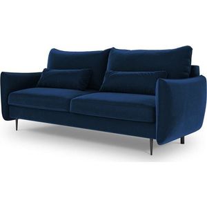 Tmavě modrá rozkládací pohovka s úložným prostorem Cosmopolitan Design Vermont obraz