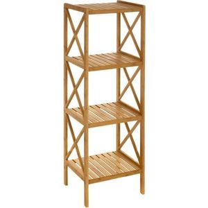 Bambusový koupelnový regál v přírodní barvě 33x119 cm – Casa Selección obraz