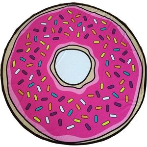 Růžová bavlněná plážová osuška ø 150 cm Donut – JAHU collections obraz