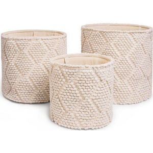 Úložné látkové košíky v sadě 3 ks Pearl – Bonami Essentials obraz