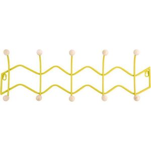 Žlutý kovový nástěnný věšák 61 cm Zig Zag – PT LIVING obraz