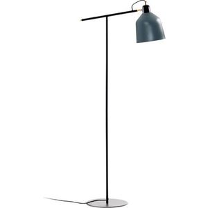 Stojací lampa v petrolejové barvě s kovovým stínidlem (výška 147 cm) Olimpia – Kave Home obraz
