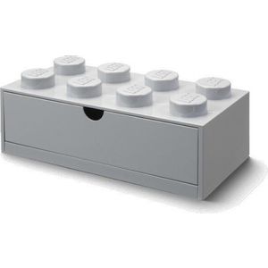 Šedý stolní box se zásuvkou LEGO® Brick, 31, 6 x 11, 3 cm obraz