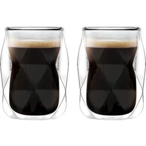Dvoustěnné hrnky na espresso v sadě 2 ks 100 ml Geo – Vialli Design obraz