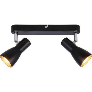 Matně černé stropní svítidlo s kovovým stínidlem 36x6 cm Picardo – Candellux Lighting obraz