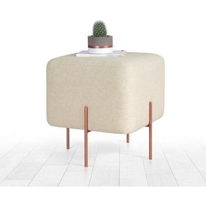 Krémový taburet Copper – Artie obraz