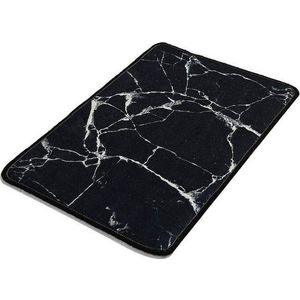 Černo-bílá koupelnová předložka s motivem mramoru Foutastic Marble, 60 x 40 cm obraz