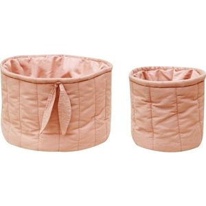 Světle růžové látkové dětské úložné boxy v sadě 2 ks ø 30x20 cm Bambie Vintage Nude – Lorena Canals obraz