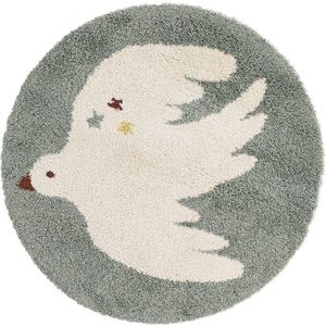 Světle zelený dětský koberec ø120 cm Bohemian Bird Aqua – Nattiot obraz