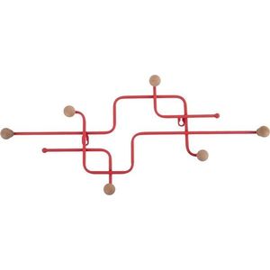 Červený kovový nástěnný věšák 60, 5 cm Metro – PT LIVING obraz