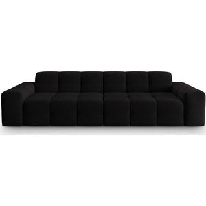 Černá sametová pohovka 255 cm Kendal – Micadoni Home obraz