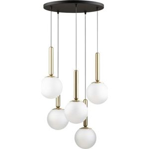Závěsné svítidlo ve zlaté barvě se skleněným stínidlem ø 34 cm One – Squid Lighting obraz