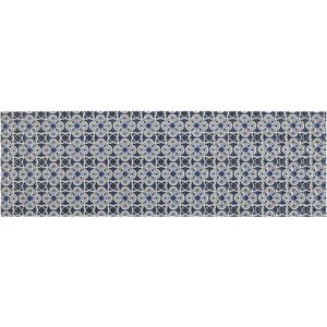 Bílo-modrá plastová koupelnová předložka 65x200 cm Murcia – Wenko obraz