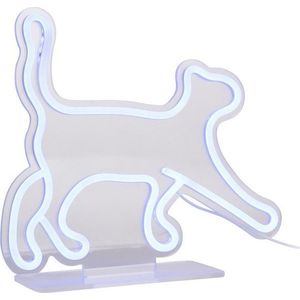 Modrá LED neonová světelná dekorace 5 W Walking Cat – Leitmotiv obraz