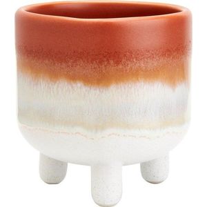 Oranžovo-bílý květináč Sass & Belle Bohemian Home Mojave, ø 7, 5 cm obraz