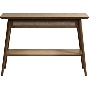 Hnědý konzolový stolek s deskou v dubovém dekoru 40x110 cm Barrali – Unique Furniture obraz