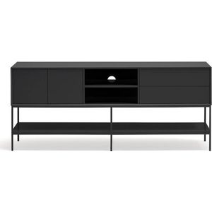 Černý TV stolek 175x74x45 cm Platt – Teulat obraz