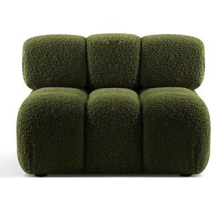 Zelený modul pohovky z textilie bouclé (středový díl) Bellis – Micadoni Home obraz