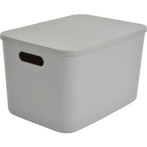 Šedý plastový úložný box s víkem 35, 5x25, 5x23 cm – Homéa obraz