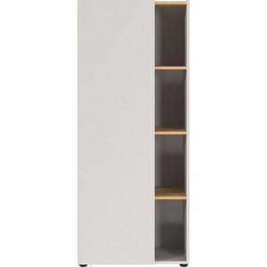 Krémová knihovna v dekoru dubu 61x145x34 cm Adrano – Germania obraz