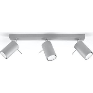 Šedé stropní svítidlo Nice Lamps Etna, délka 45 cm obraz