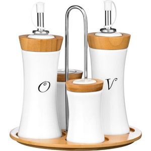 Dochucovací set s bambusovými prvky Premier Housewares Condiment obraz