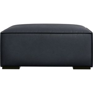 Tmavě modrá kožená podnožka Madame – Windsor & Co Sofas obraz